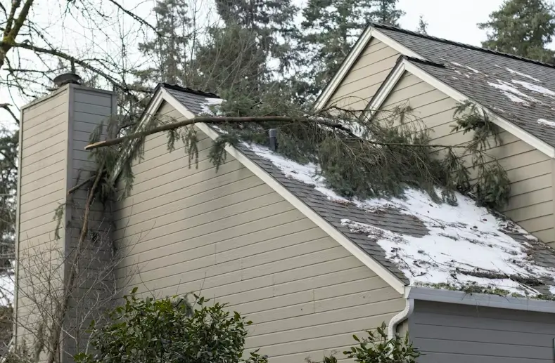 Storm damage roof inspection on an Idaho home after a wind storm