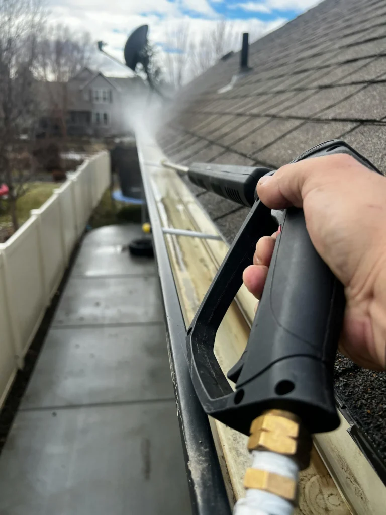 Ice dam prevention and gutter maintenance for homes in Boise and Meridian Idaho.
